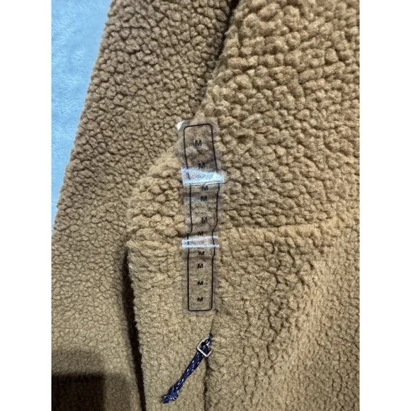 Alpine Design Sherpa Fleece Anorak Pullover Womens M Caramel Snap Jacket‎ NWT - Picture 4 of 11